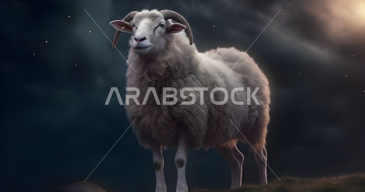 صوره مقربه لخروف ابيض , غنم عيد الأضحى المبارك, كبش أليف, تربية المواشي ...