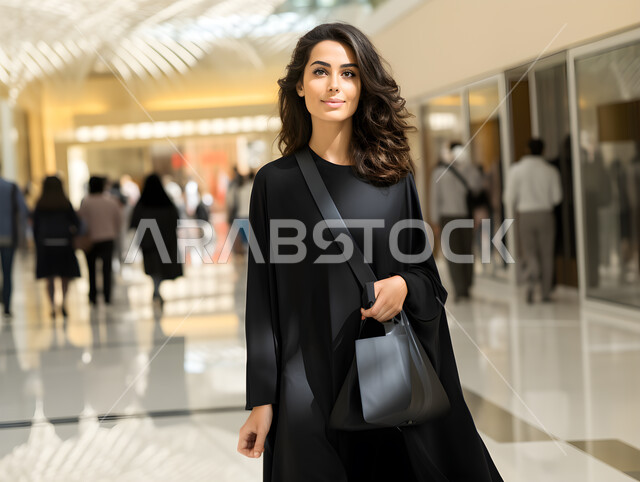Seasonal discounts and offers in the Saudi markets, the positive effect of shopping on the psyche of women, a Saudi Arab Gulf girl who shops and buys necessities, spending fun times in the mall