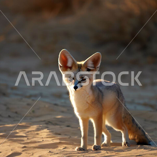 الاهتمام بالحيوان والثدييات والعناية بها, الحيوانات الصحراوية الشبه منقرضة, الفنك الثعلب صغير الحجم, المحمية الطبيعة الصحراوية للحيوانات والثعالب في المملكة العربية السعوديه, الحياة البرية للثعالب الفروية