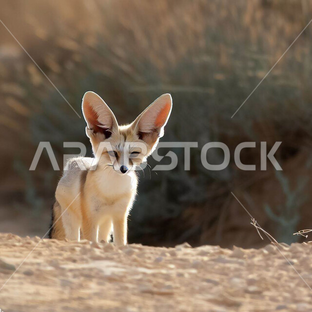 الحيوانات الصحراوية الشبه منقرضة, الفنك الثعلب صغير الحجم, المحمية الطبيعة الصحراوية للحيوانات والثعالب في المملكة العربية السعوديه, الحياة البرية للثعالب الفروية, الاهتمام بالحيوان والثدييات والعناية بها