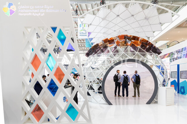 التصاميم والديكورات الداخلية لمدينة محمد بن سلمان في معرض سيتي سكيب العالمي، مركز الرياض للمعارض في بلدة ملهم، روائع التصاميم المعمارية وابداعات المصممين، بناء مستقبل حضاري ومتطور في السعودية، رؤية سعودية مستقبلية 2030