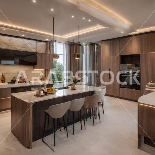 Architectural engineering design for upscale home furniture, modern kitchen decorations in the Kingdom of Saudi Arabia, residential apartments and villas, hotels and tourist resorts
