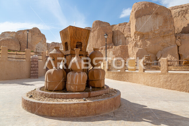 Ancient traditional pottery industries, the most famous tourist attractions, archaeological artifacts, traditional crafts and professions, the mountains of the continent in the city of Al-Ahsa, rock formations in the Saudi peaks and highlands, areas to attract and attract tourists from abroad
