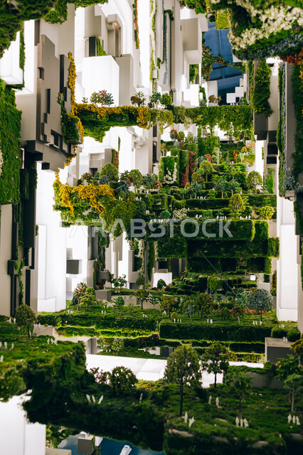 التطورات العالمية في التصميمات المبتكرة، تناغم المدن مع الطبيعة الخضراء، معرض نيوم لنماذج ومجسمات تصاميم مدينة المستقبل "ذا لاين" في الرياض، عروض مرئية وتقنيات هندسية ومعمارية، التعرف على مستقبل المجتمعات الحضرية، رؤية مستقبلية سعودية 2030