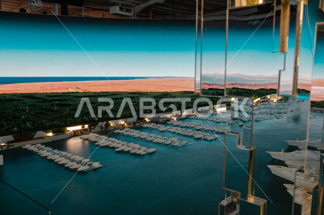  الاستدامة والتخطيط المعماري لقطاع العقارات، الابتكارات المستقبلية في البنية التحتية للمدن الذكية، مجسمات للسفن واليخوت الفاخرة في المياه، معرض نيوم لنماذج تصاميم مدينة المستقبل "ذا لاين" في الرياض، عروض مرئية وتقنيات هندسية ومعمارية، رؤية سعودية مستقبلية 2030