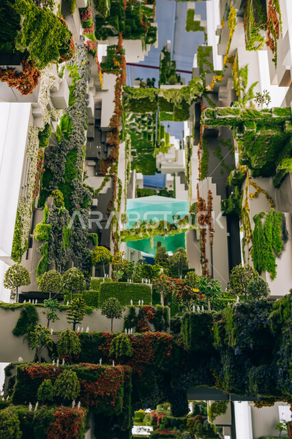  الاستدامة والتخطيط المعماري لقطاع العقارات، الابتكارات المستقبلية في البنية التحتية للمدن الذكية، معرض نيوم لنماذج تصاميم مدينة المستقبل "ذا لاين" في الرياض، عروض مرئية وتقنيات هندسية ومعمارية، رؤية سعودية مستقبلية 2030، تناغم المباني مع الطبيعة الخضراء