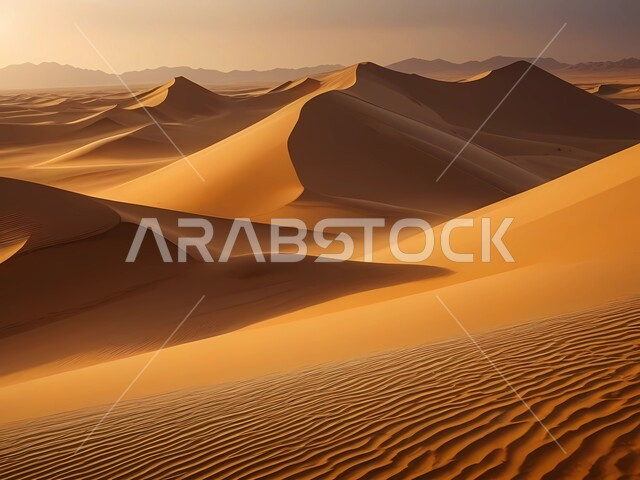 المرتفعات والتضاريس والقمم الجبلية في البراري، التكوينات والتشكلات الصخرية في صحراء المملكة العربية السعودية، الرمال الناعمة والكثبان الرملية الذهبية، مناطق البادية والبيئة الطبيعية الصحراوية، خلفية الطبيعة