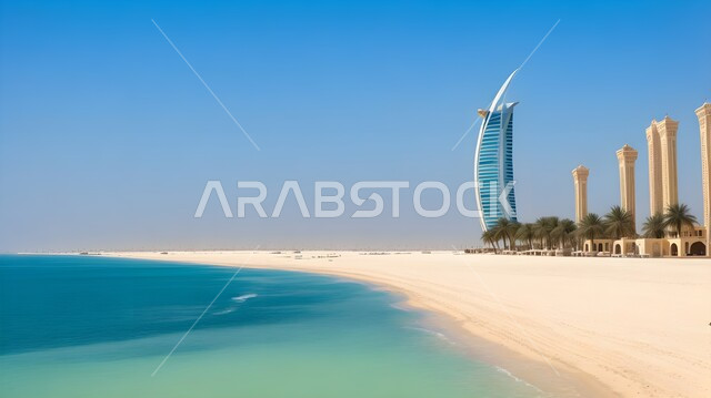 الفنون الهندسية المعمارية لمبنى برج العرب في إمارة دبي, التصميم الهندسي لمباني الإمارات العربيه المتحده, أبراج وناطحات سحاب على ساحل الخليج العربي, أماكن السياحة وقضاء العطلة الصيفية الممتعه