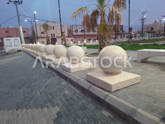 Enjoying the tranquil atmosphere at sunset, parks and recreational gardens in the Kingdom of Saudi Arabia, roads prepared to attract tourists from all over the world, terrain in the mountain peaks and heights, tourist places in the Al-Hajra area in the city of Al-Baha