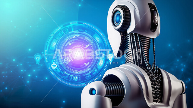  تصاميم ثلاثية الأبعاد للروبوتات المستقبلية, التطور التكنولوجي وتحقيق الثورة الصناعية، الابتكار والعلوم وتكنولوجيا الذكاء الاصطناعي, رؤية سعودية 2030، رجل آلي حديث ومتطور بتقنيات عالية، العمل بمخططات تقنية, شبكة البيانات الضخمة والتحول الرقمي