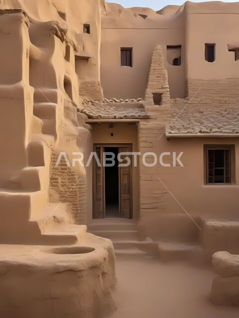 الهندسة المعمارية التقليدية للمنازل الطينية في المناطق الصحراوية، بيوت تراثية شعبية من الطوب الطيني في المملكة العربية السعودية، معالم تاريخية وأثرية قديمة
