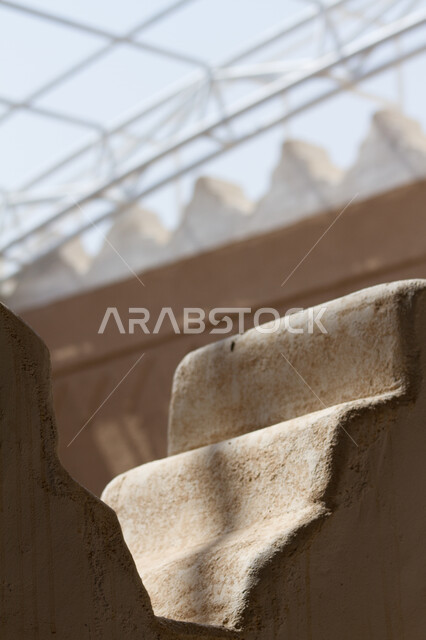  The ancient historical civilization in Saudi Arabia, historical mud houses and structures, tourist places in Saudi Arabia, the preparation and renovation of heritage villages and rehabilitation projects in the city of Al-Ghat in Riyadh, the building built in the ancient Islamic style