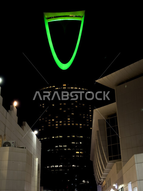 عروض الاضاءه الملونه على برج المملكه، رحله فنيه للتحول الضوئي الإبداعي ،ذكرى اليوم الوطني السعودي 23 سبتمبر، الاستمتاع باشكال فنون الضوء, مهرجان وفعالية نور السعودية ،مبادرة برنامج الرياض آرت الموسمية, احتفالات و مناسبات سنويه