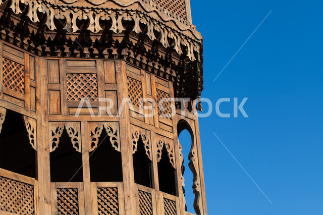  التصاميم والفنون الهندسية المعمارية القديمة، معالم وأماكن تراثية تاريخيه مشهورة  في المملكه العربيه السعودية، الطراز الحجازى لشرفات المنازل في مدينة جدة