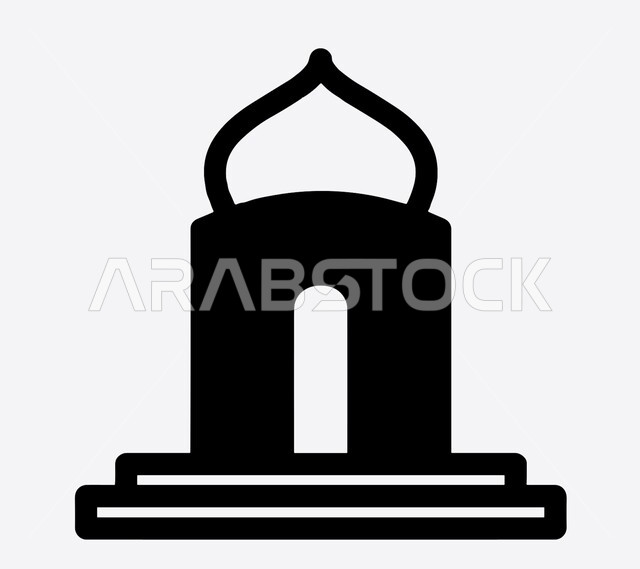 المكان المناسب لتعلم العلوم الاسلامية، العبادة والتقرب الى الله في المصلى، تعزيز الروحانية والاستقرار النفسي، الوحدة والتلاحم بين المسلمين في المسجد، رسوم توضيحية بالأبيض والأسود للجامع