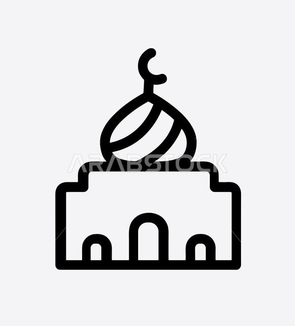  رسوم توضيحية بالأبيض والأسود للمسجد، تعزيز الاستقرار النفسي والروحانية،  الوحدة والتلاحم بين المسلمين في المسجد، المكان المناسب لتعلم القران الكريم،  العبادة والتقرب الى الله