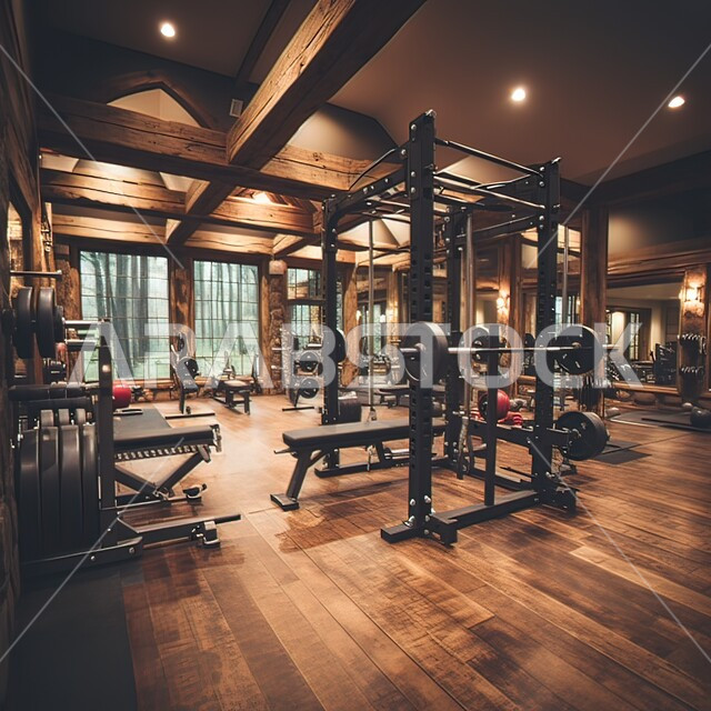  جيم راقي مجهز بمعدات وأثقال الرياضات العديدة، تمارين رفع الأثقال في صالة الحديد، اماكن للحفاظ على الصحة واللياقة البدنية،  النوادي الرياضية في المملكة العربية السعودية، القاعه الداخلية للنادي الرياضي