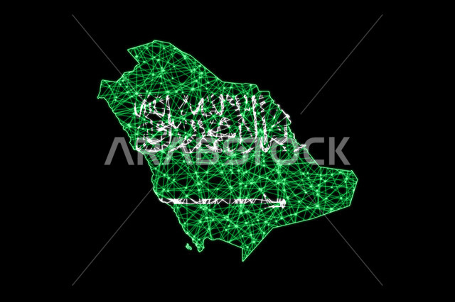 خريطة السعودية باللون الأخضر، إحياء ذكرى توحيد و استقلال المملكة العربية السعودية 22 قبراير، العلم السعودي على شكل حدود الدولة، الاحتفالات بالمناسبات الوطنية والشعبية، الاحتفال باليوم الوطني السعودي 23 سبتمبر، يوم العلم 11مارس، خلفية سوداء