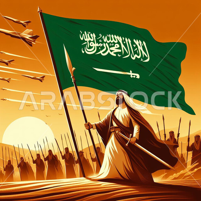 رفع راية التوحيد والإسلام، ذكرى تأسيس الدولة السعودية الألى 22 فبراير, ذكرى اليوم الوطني السعودي، العيد الوطني 23 سبتمبر، الاحتفال بيوم العلم 11 مارس، رسوم توضيحية للعرضة النجدية، احتفالات ومناسبات وطنية