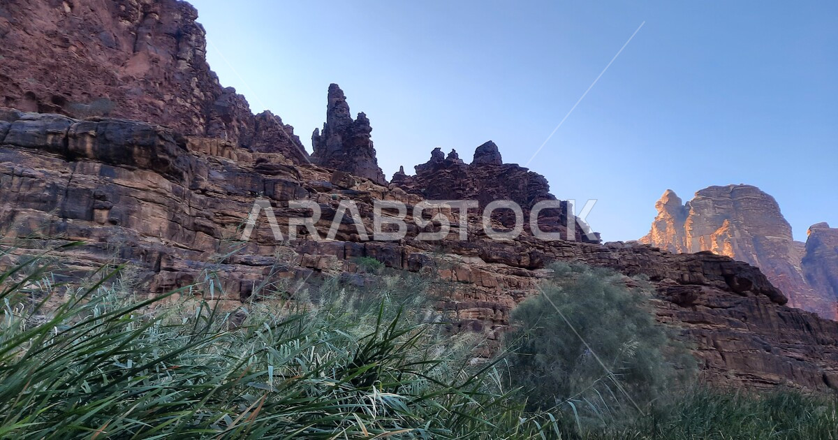 Arabian Ranges Photos The mountain range, formations and rock formations in Wadi Al-Disah in ...