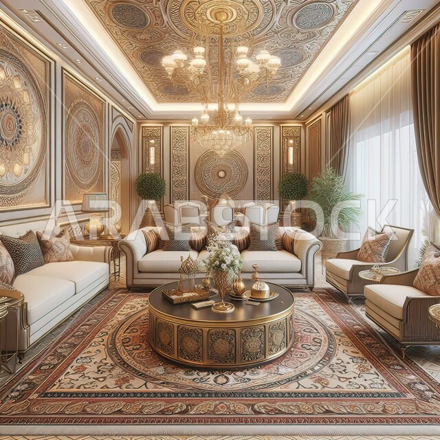 ديكورات داخليه كلاسيكية وتصاميم متميزة على الطراز الحديث، فنادق ومنتجعات فاخره, غرفة معيشة بتصميمات عصرية حديثه، شقق وفلل سكنية, الجدران والأسقف المزخرفة، غرف جلوس بأثاث منزلي راقي ومريح