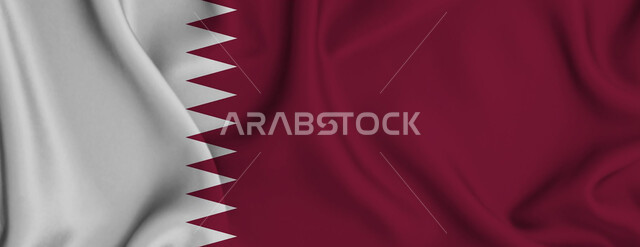 أعلام الدول العربية, صورة مقربة لعلم دولة قطر, رموز قطر الوطنية, اليوم الوطني القطري, حب الوطن والانتماء اليه