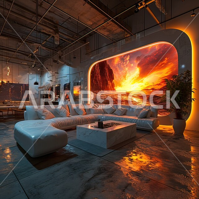 تصاميم وديكورات داخلية حديثة للفنادق ،الفن الهندسي المعماري على الطراز الحديث، شاشات الكترونية ضخمه مضيئة ،مقاعد الاستراحة البيضاء في الاماكن السياحيه