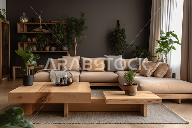 ديكورات داخليه وتصاميم متميزة على الطراز الحديث، غرفة معيشة بتصميمات عصرية حديثه، شقق وفلل سكنية, فنادق ومنتجعات فاخره، غرف جلوس بأثاث منزلي راقي ومريح، نباتات الزينة داخل المنزل، تحف واكسسوارات راقية