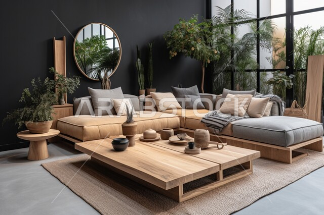 ديكورات داخليه وتصاميم متميزة على الطراز الحديث، غرفة معيشة بتصميمات عصرية حديثه، شقق وفلل سكنية, فنادق ومنتجعات فاخره، غرف جلوس بأثاث منزلي راقي ومريح، نباتات الزينة داخل المنزل، تحف واكسسوارات راقية