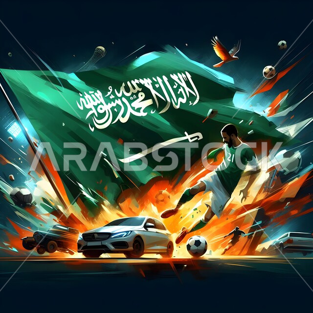 التعبير عن الانتماء للوطن, العيد الوطني في 23 سبتمبر, راية ورمز المملكة العربية السعودية, الاهتمام بممارسة هواية ورياضة كرة القدم، شعار الهوية الوطنية, الاحتفال بالمناسبات والأعياد الوطنية, ذكرى يوم العلم السعودي 11 مارس, أنشطة ترفيهية وبدنية صحية وممتعة
