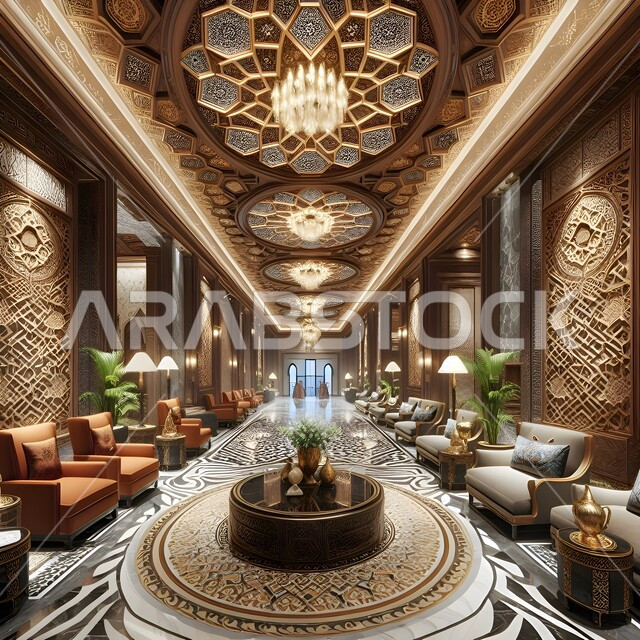التصاميم الحديثة والمتطورة, الديكورات الداخلية للفنادق الفاخرة في المملكة العربية السعودية, قاعات استقبال بألوان راقية, التصميم المتطور للمنشآت والمباني العصرية, الأثاث الفاخر للأماكن السياحية