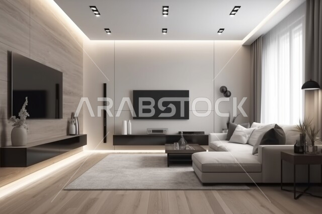  غرفة معيشة بتصميمات عصرية، ديكورات داخليه متميزة على الطراز الحديث، شقق وفلل سكنية, فنادق ومنتجعات فاخره، غرف جلوس بأثاث منزلي مريح مع شاشة تلفاز حديثة، تحف واكسسوارات راقية