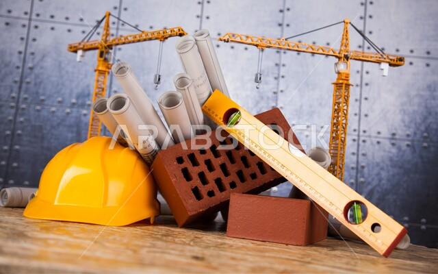  استخدام خوذة الحماية والوقاية، أدوات ومعدات هندسية، مخططات التصميم الهندسي ، مهن ووظائف سعودية، مفهوم البناء والهندسة المعمارية