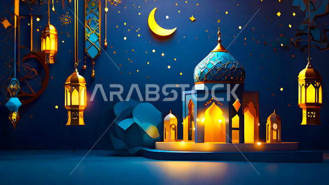 احتفال المسلمين بالأعياد والمناسبات الاسلامية, قدوم شهر رمضان المبارك, زينة وفوانيس الأشهر المباركة, الاستمتاع بالأجواء الروحاينة الدينية، التصميم العصري للفوانيس المضاءة, العبادة والتقرب إلى الله تعالى