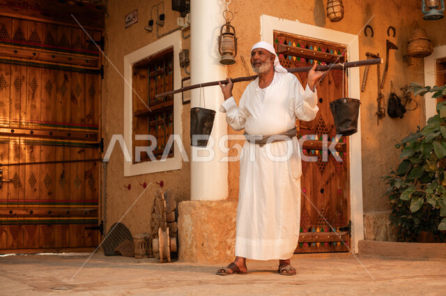 The concept of popular Bedouin life, preserving the Saudi heritage, a