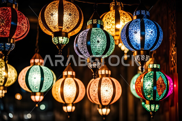 التصاميم الحديثة للفوانيس المعدنية المعلقة المزينة, زينة الأعياد والمناسبات الاسلامية, الاحتفال بشهر رمضان المبارك, الأجواء الدينية الروحانية الرمضانية, الاستعداد لقدوم شهر الخير