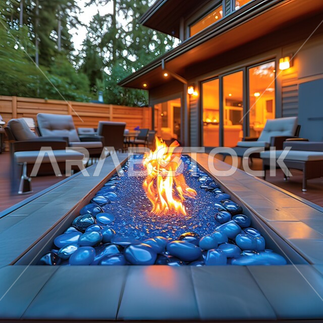 ديكورات خارجية عصرية أنيقة لشرفة المنزل، الاهتمام بالتصاميم الهندسية المتطورة للبيوت, الاستمتاع بالجلسات الهادئة في الخارج، أماكن التجمع العائلي وقضاء الأوقات الممتعة، شقق وفلل سكنية وسياحية