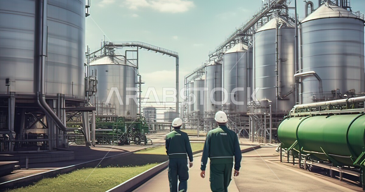 متابعة سير الاعمال في المصانع ،مهن ووظائف سعودية، صورة من الخلف ...