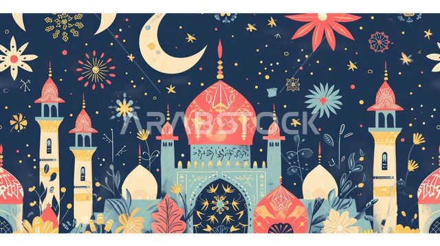  رسومات لتصاميم الفن الهندسي المعماري لجامع إسلامي، الأجواء الروحانية الدينية, مجسمات ثلاثية الابعاد للمساجد والقبب، العبادة والتقرب إلى الله، خلفية زخارف اسلاميه ثري دي