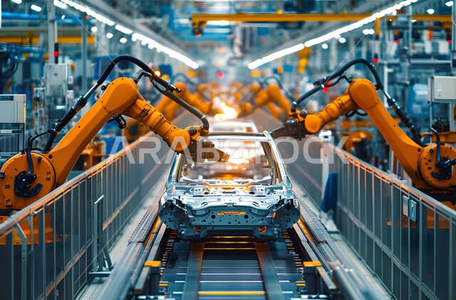 الاعتماد على التشغيل الآلي في معامل ومصانع المملكة العربية السعودية، علوم و تكنولوجيا الذكاء الاصطناعي في المجال الهندسي، تحقيق الثورة الصناعية، رؤية سعودية مستقبلية 2030، استخدام روبوتات متطورة في انتاج وتصنيع السيارات الحديثة