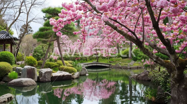 الاشجار و الأزهار العطرية وردية اللون ،الاهتمام في زراعة الازهار و الورود الملونة ،المناظر الطبيعيه في المملكة العربيه السعودية، الاعشاب والنباتات و الخضراء في الاراضي الزراعيه، البحيرات المائية وسط الطبيعه