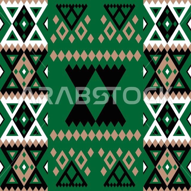 تصميم سعودي تقليدي للنقوش العربيه الاصيله ، الثقافة الشمالية في المملكة العربية السعودية، النقش العسيري الشعبي ، تطريز تراثي لزخرفة السدو القديم ، خلفية ملونه