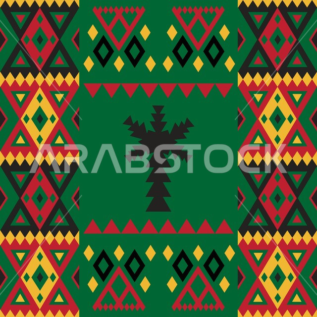 Colorful decorative designs and patterns, Arab heritage arts and ...