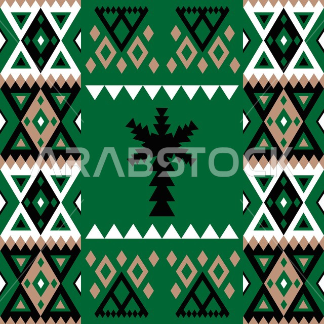 Colorful decorative designs and patterns, Arab heritage arts and ...