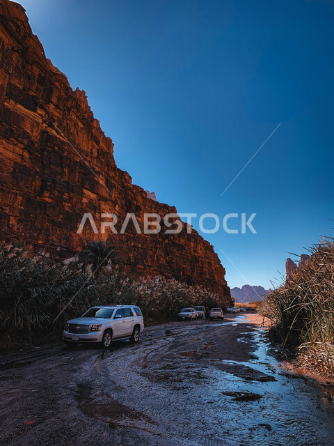 Conducting exploratory wild trips and adventures in the Al-Zaytah area during the day, natural areas and sand dunes in the prairies, ancient historical monuments in Tabuk, rock formations and formations in famous tourist places in the Kingdom of Saudi Arabia.