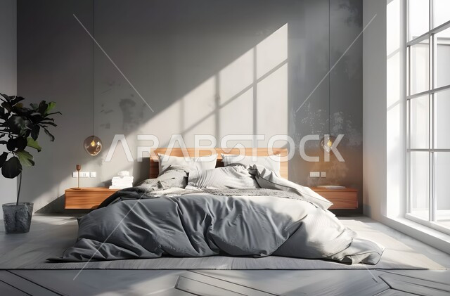 غرفة نوم بتصاميم عصرية فاخرة وواجهة زجاجية، غرف راقية بتصميمات وديكورات حديثة، أثاثات منزلية داخلية متميزة، شقق وفلل سكنية، فنادق ومنتجعات فاخرة