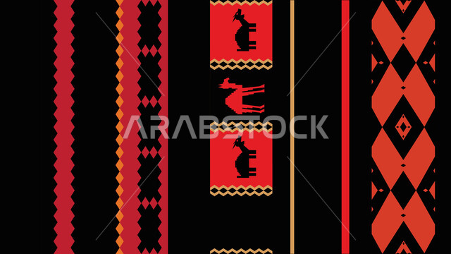  تصميم سعودي للنقوش العربيه الاصيله الملونة في المملكة العربيه السعودية ,فنون حرفيه تقليديه تراثيه ,التراث السعودي الشعبي لزخرفة السدو