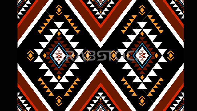 Saudi folklore, traditional embroidery of the traditional Sadu ornament, Saudi design for colorful, authentic Arabic inscriptions in the Kingdom of Saudi Arabia