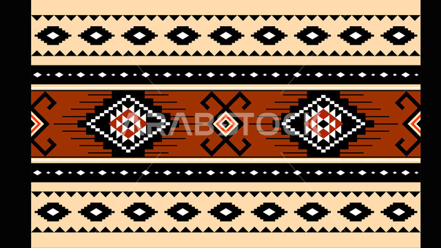 تصميم سعودي للنقوش العربيه الاصيله الملونة في المملكة العربيه السعودية ,فنون حرفيه تقليديه تراثيه ,التراث السعودي الشعبي لزخرفة السدو