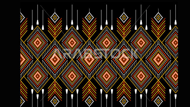 Traditional heritage craft arts, Saudi design for colorful authentic Arabic inscriptions in the Kingdom of Saudi Arabia, the popular Saudi heritage of Sadu decoration